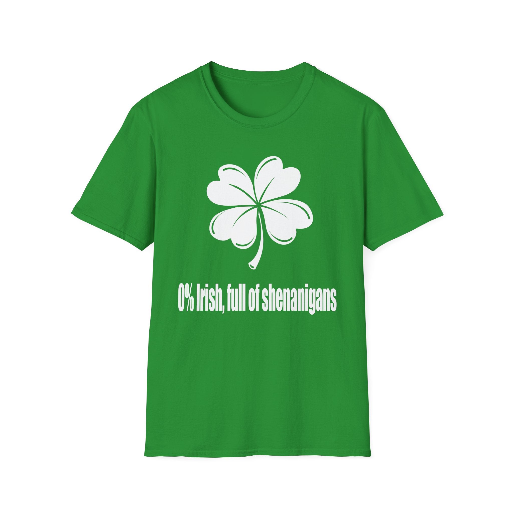 0% Irish, Full of Shenanigans| Deluxe St Patrick's Day Tee