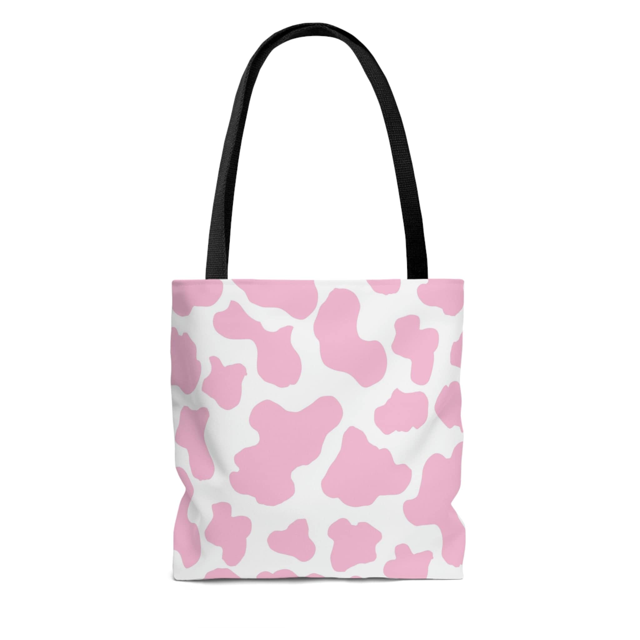 Pink Cow Print Tote Bag