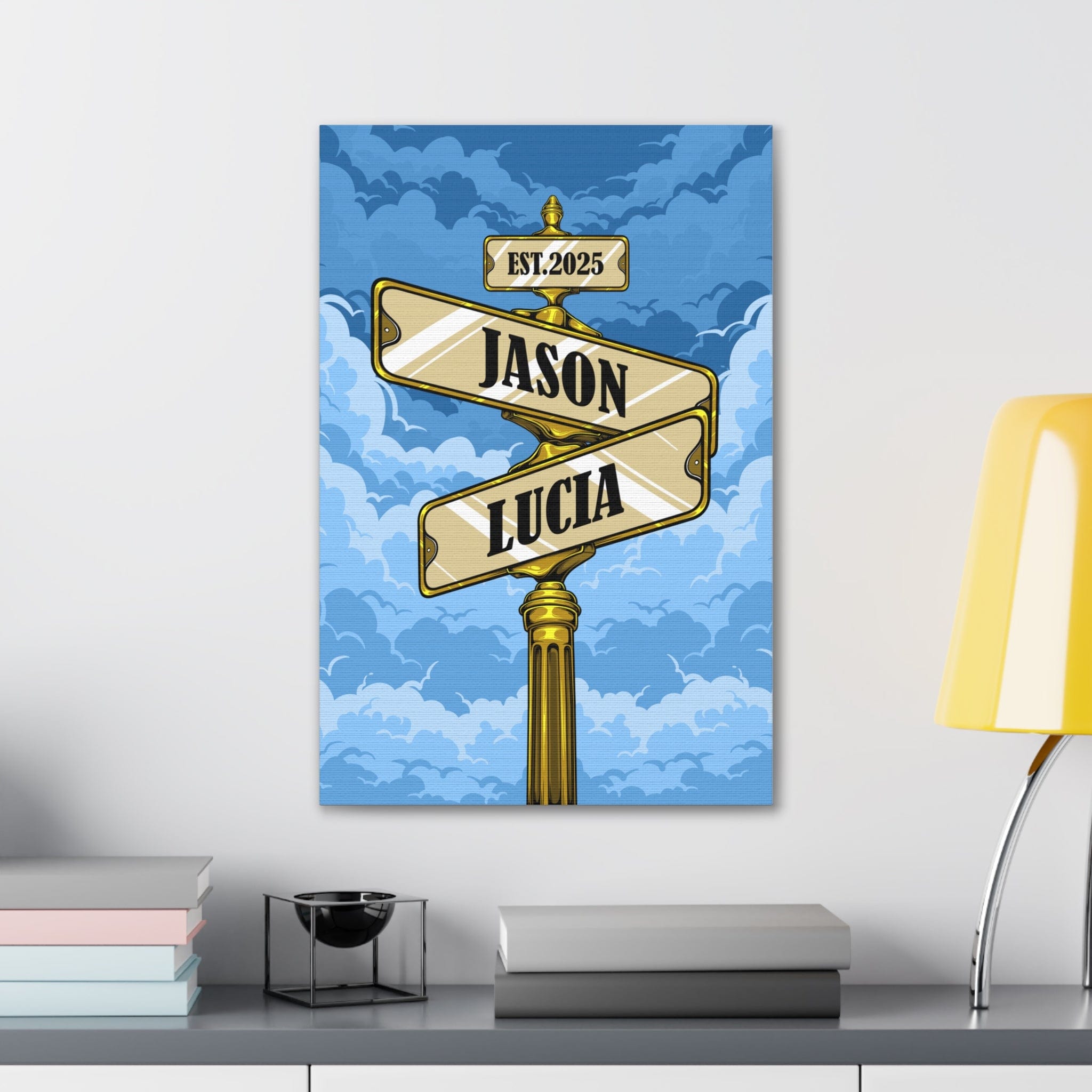 Anniversary Couple Personalized Custom Vertical Canvas - Gift For Husband Wife, Anniversary