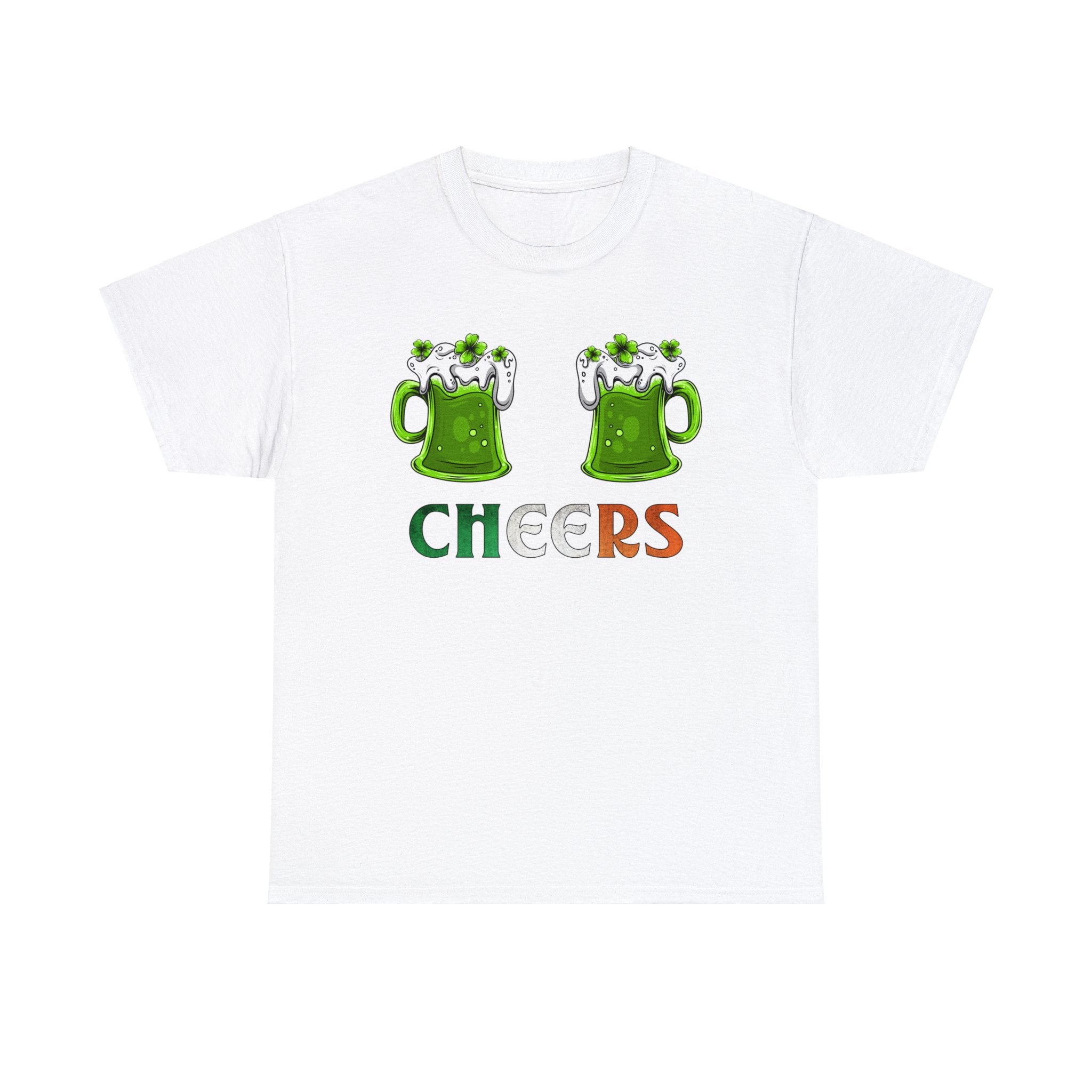 Cheers Unisex White Cotton Tee