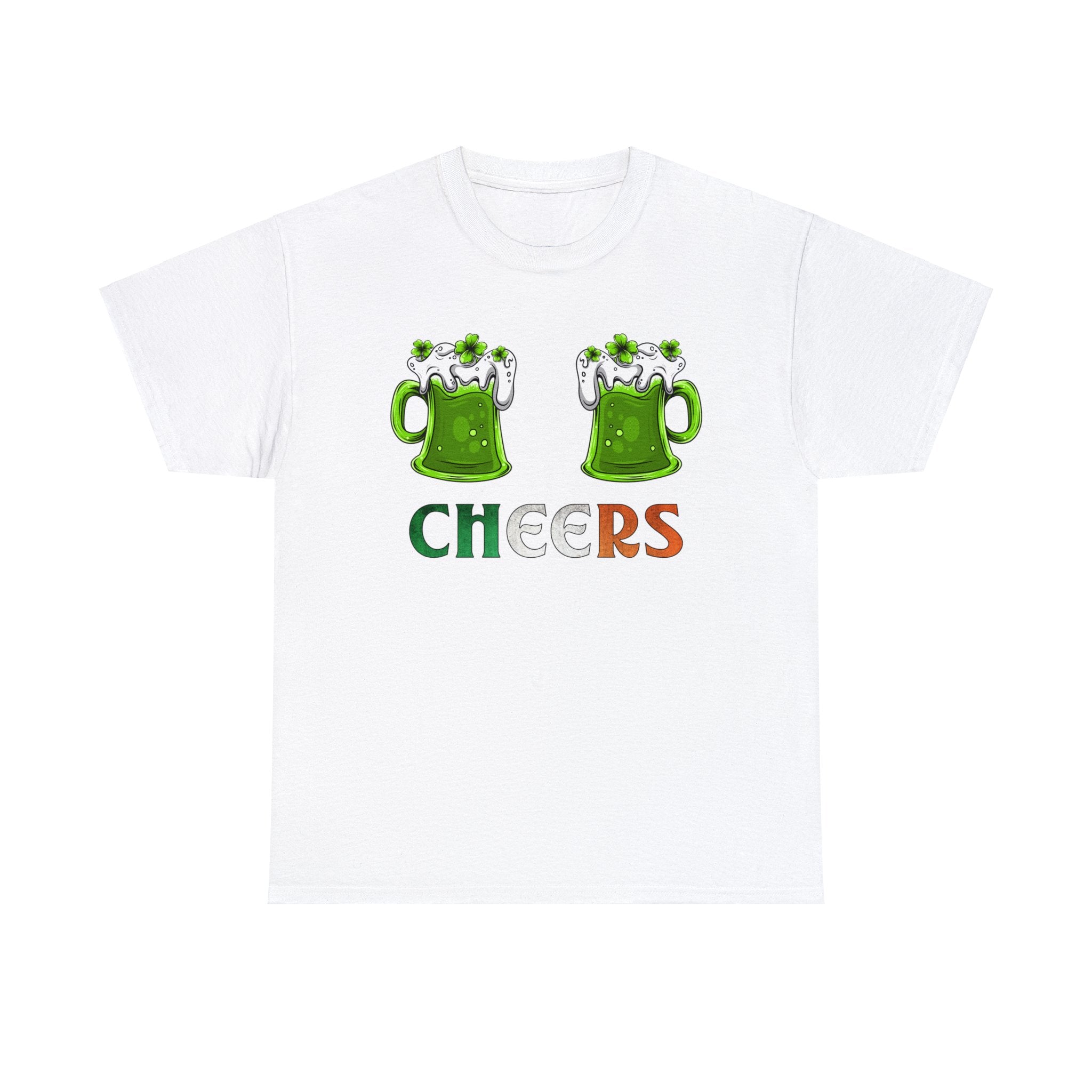 Cheers Unisex White Cotton Tee