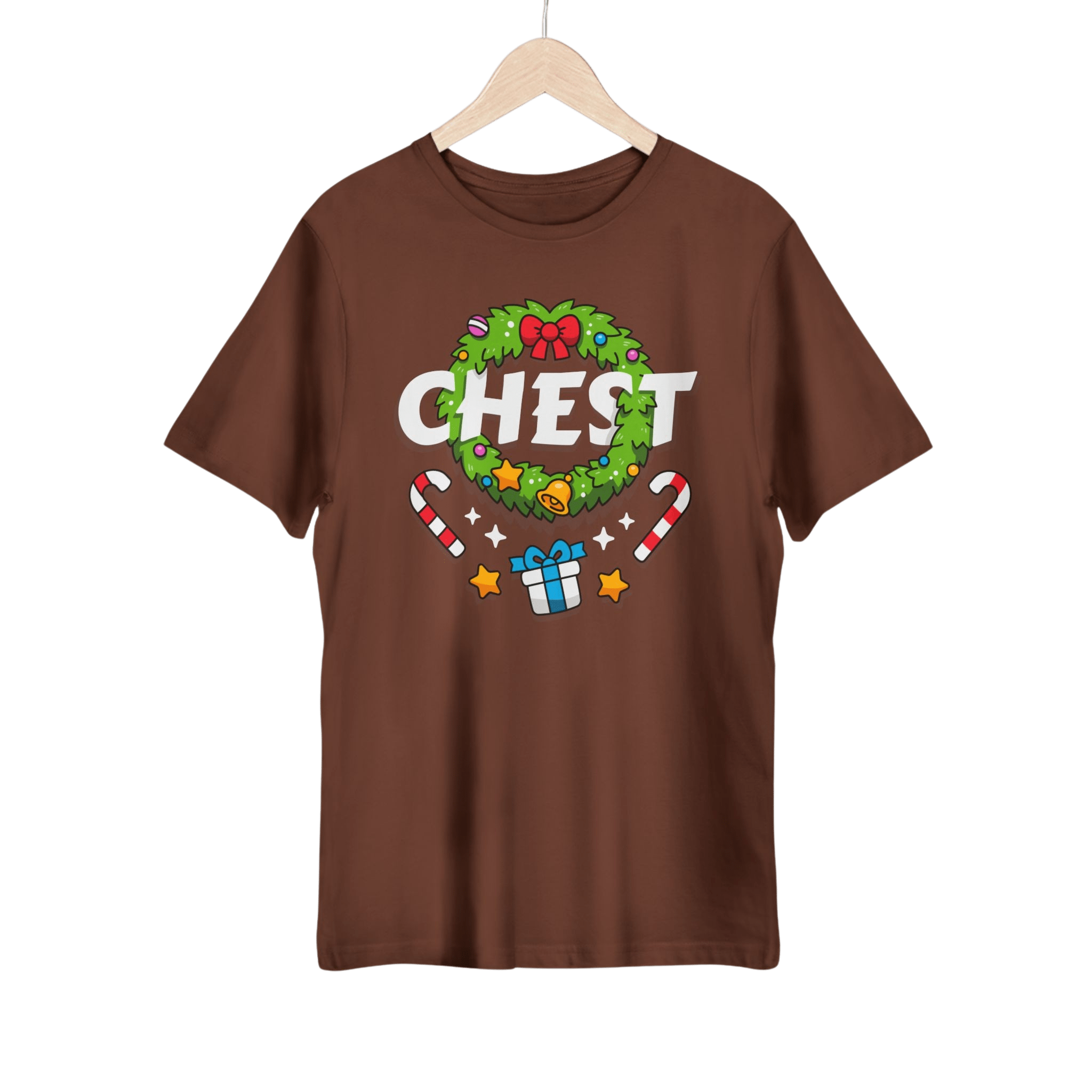 Chestnuts Deluxe Tees Printed on chestnuts colored tees