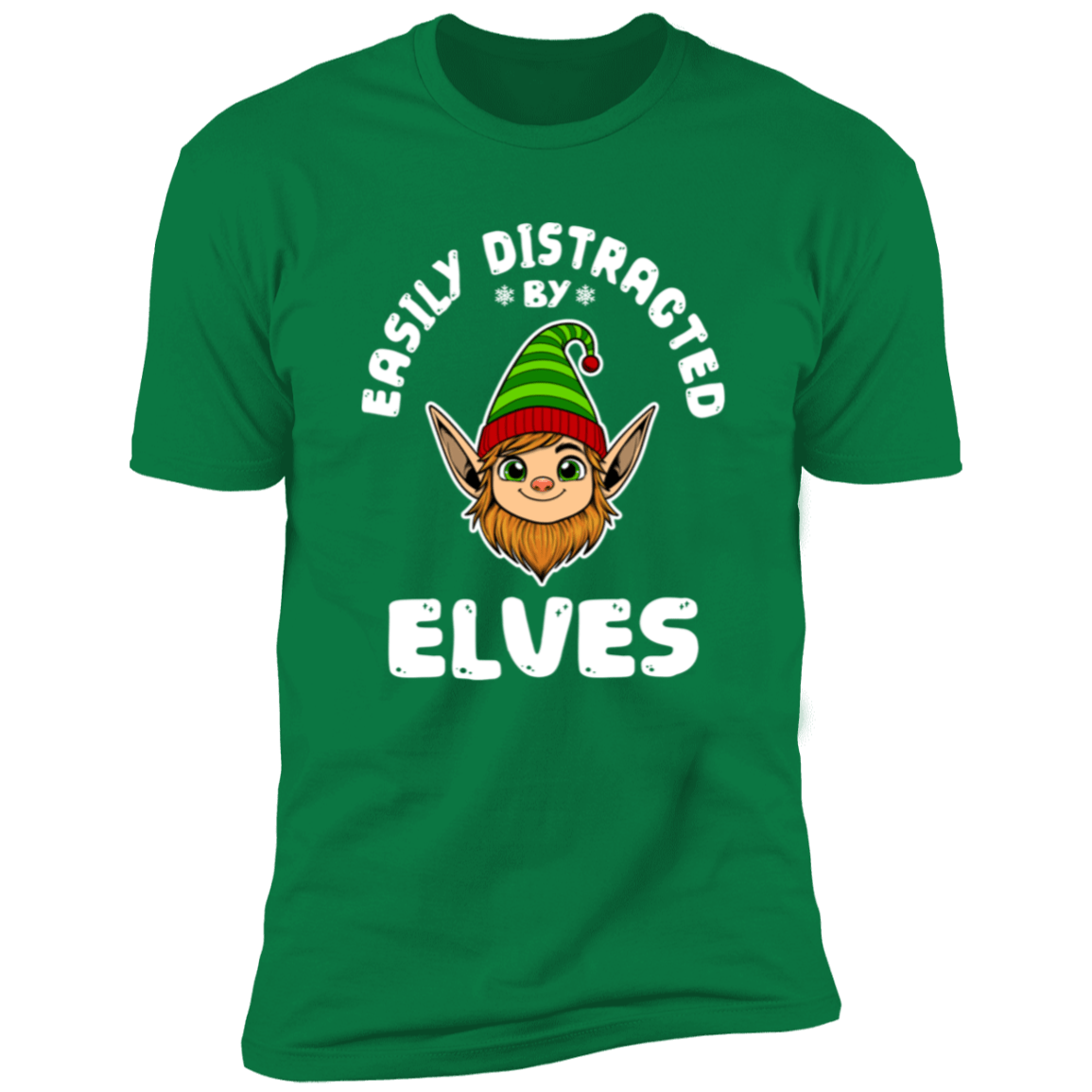 easily distracted by Elves Unisex Cotton Tee