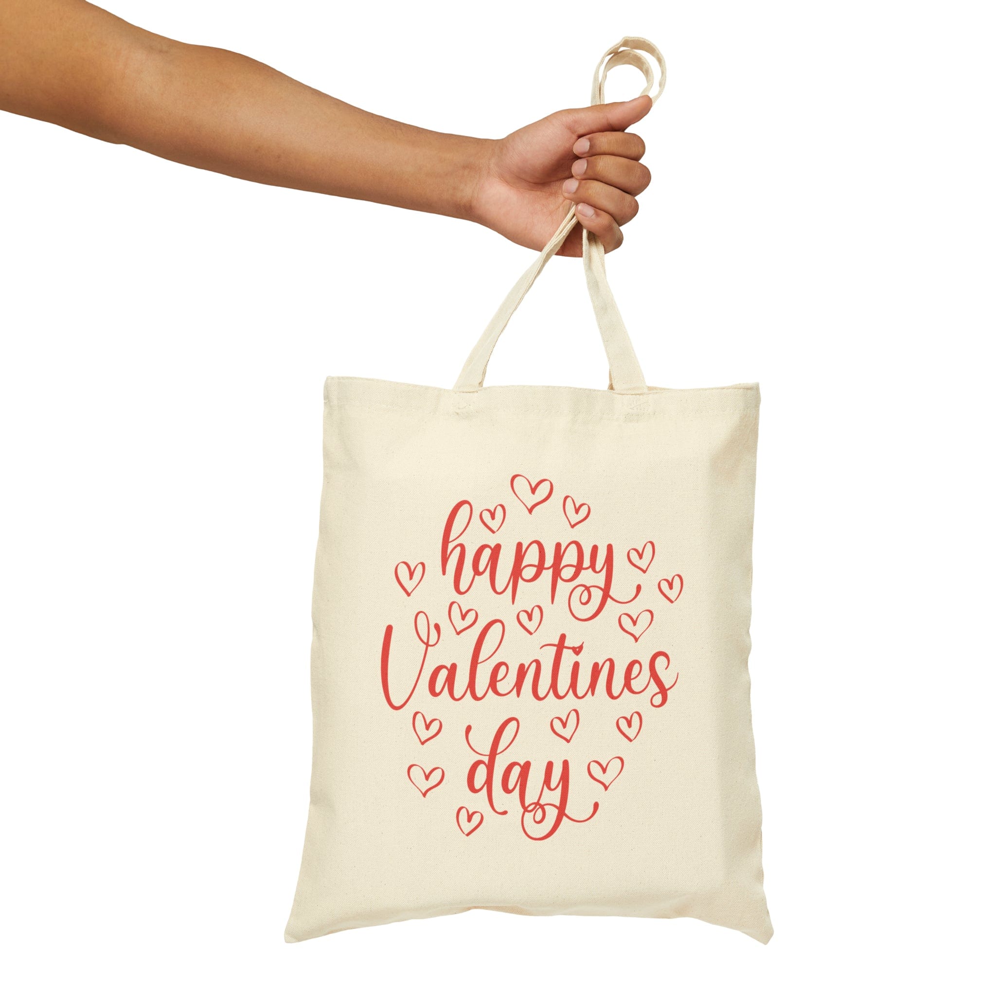 Happy valentine's Deluxe Cotton Canvas Tote Bag