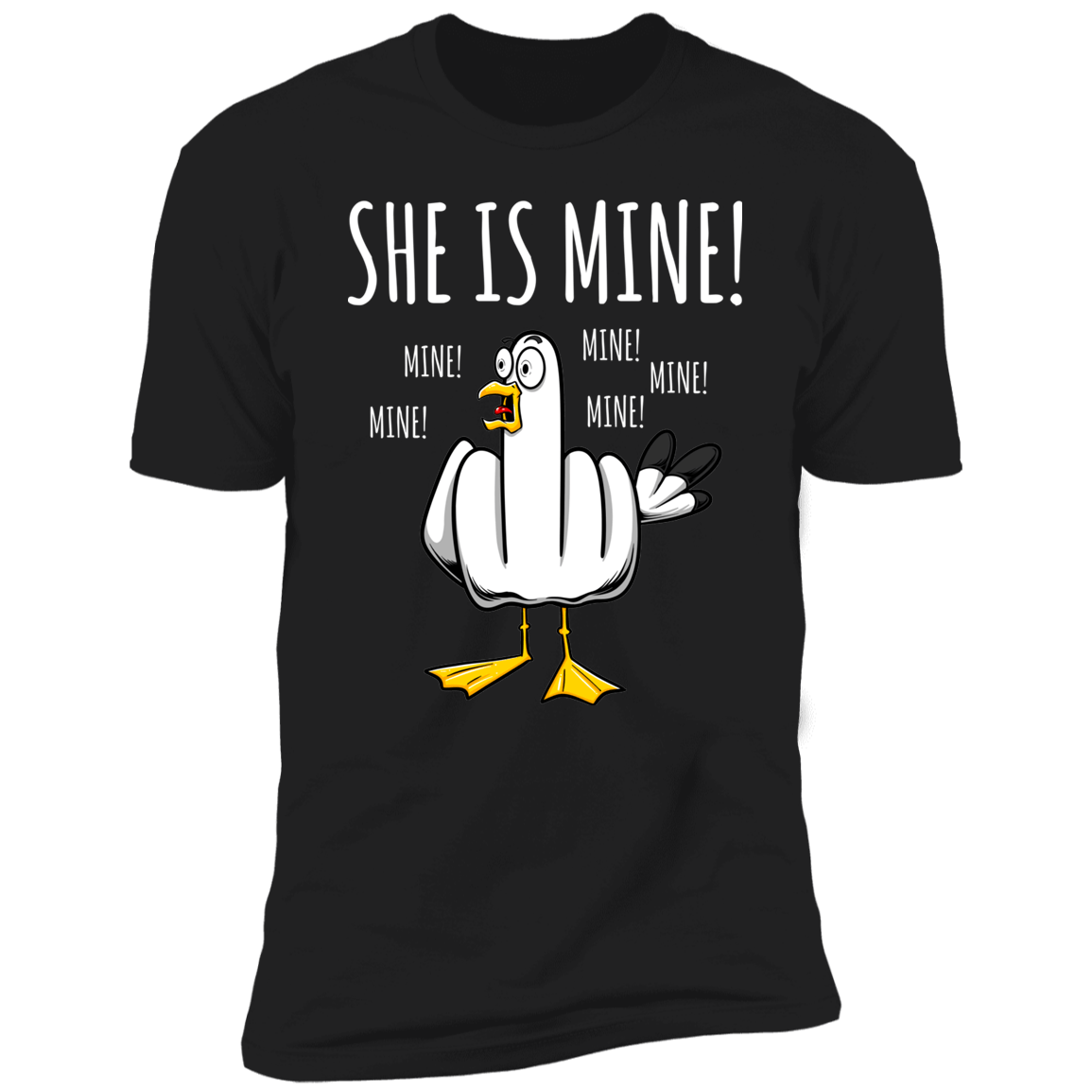 He Is Mine! & She Is Mine! Black Deluxe Couples Tees