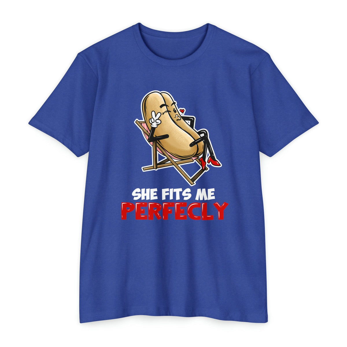 He/She Fits Me Perfectly &amp; Funny Hot Dog Shirts