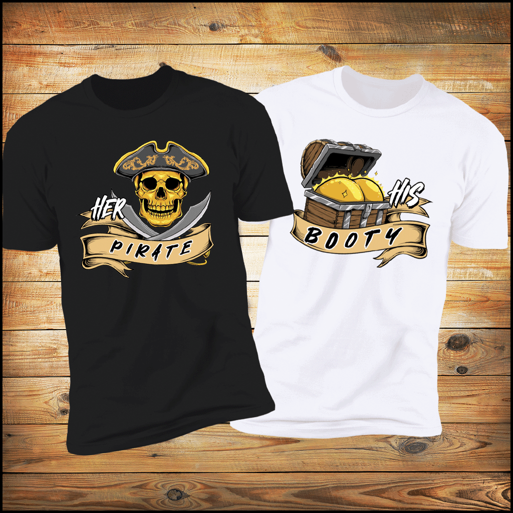 Her Pirate & His Booty Couples Cruise Shirts