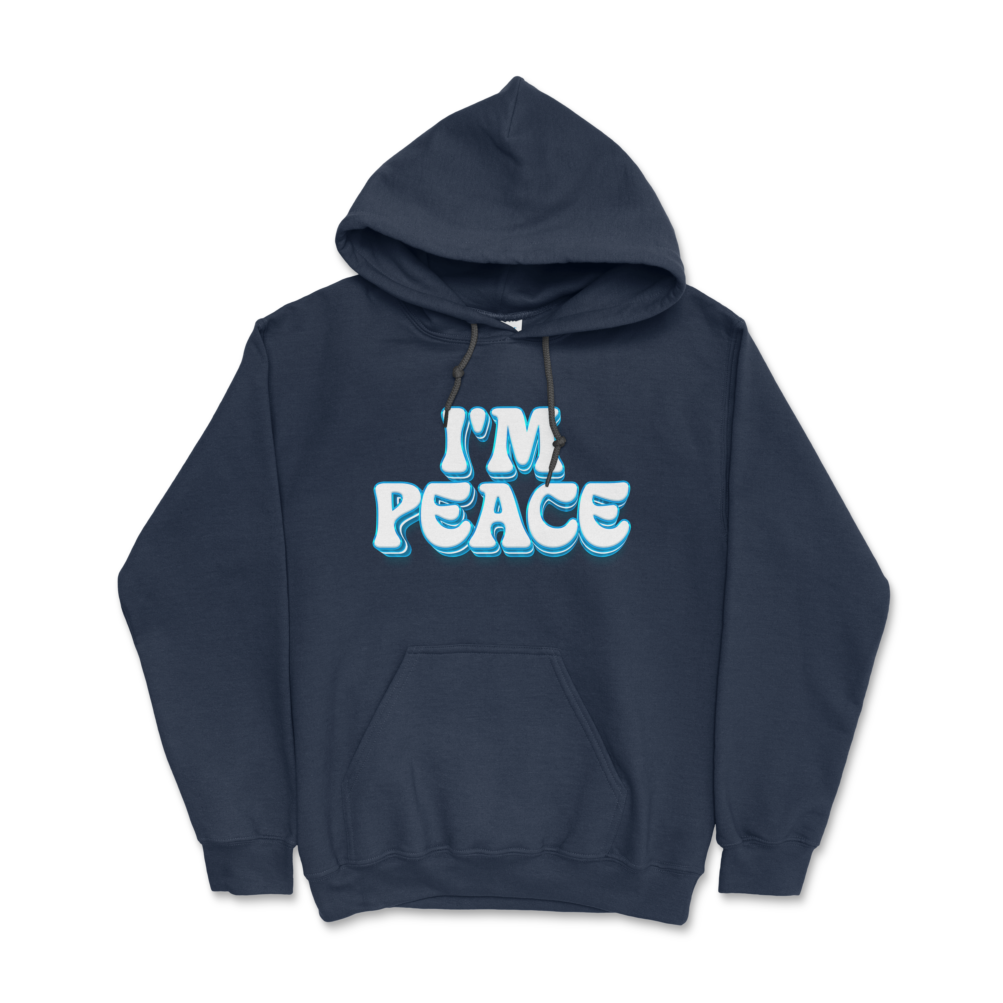 I Come In Peace & I'm Peace | Unisex Essential hoodies | Midnight Navy