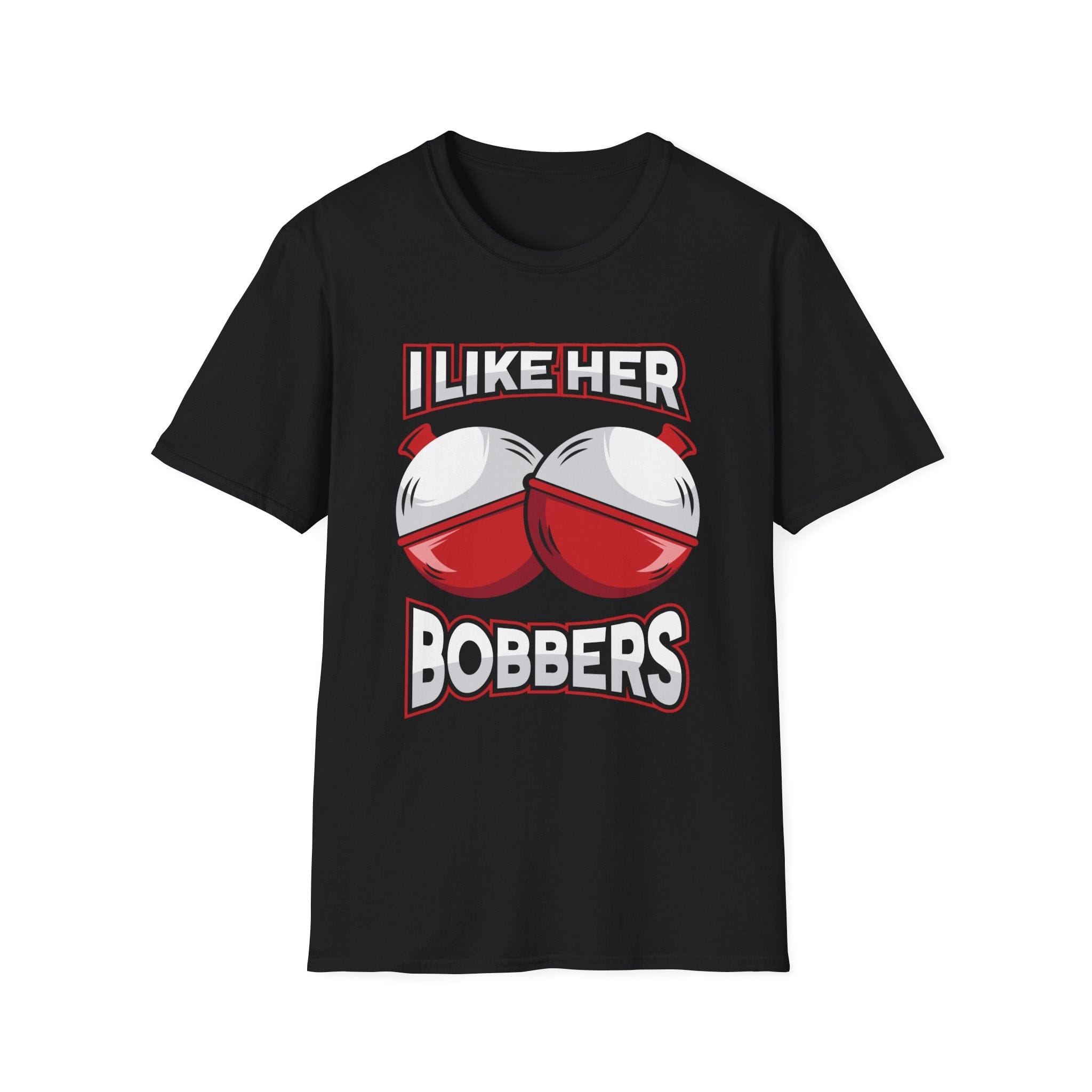 I Like Her Bobbers | Deluxe Black Tee