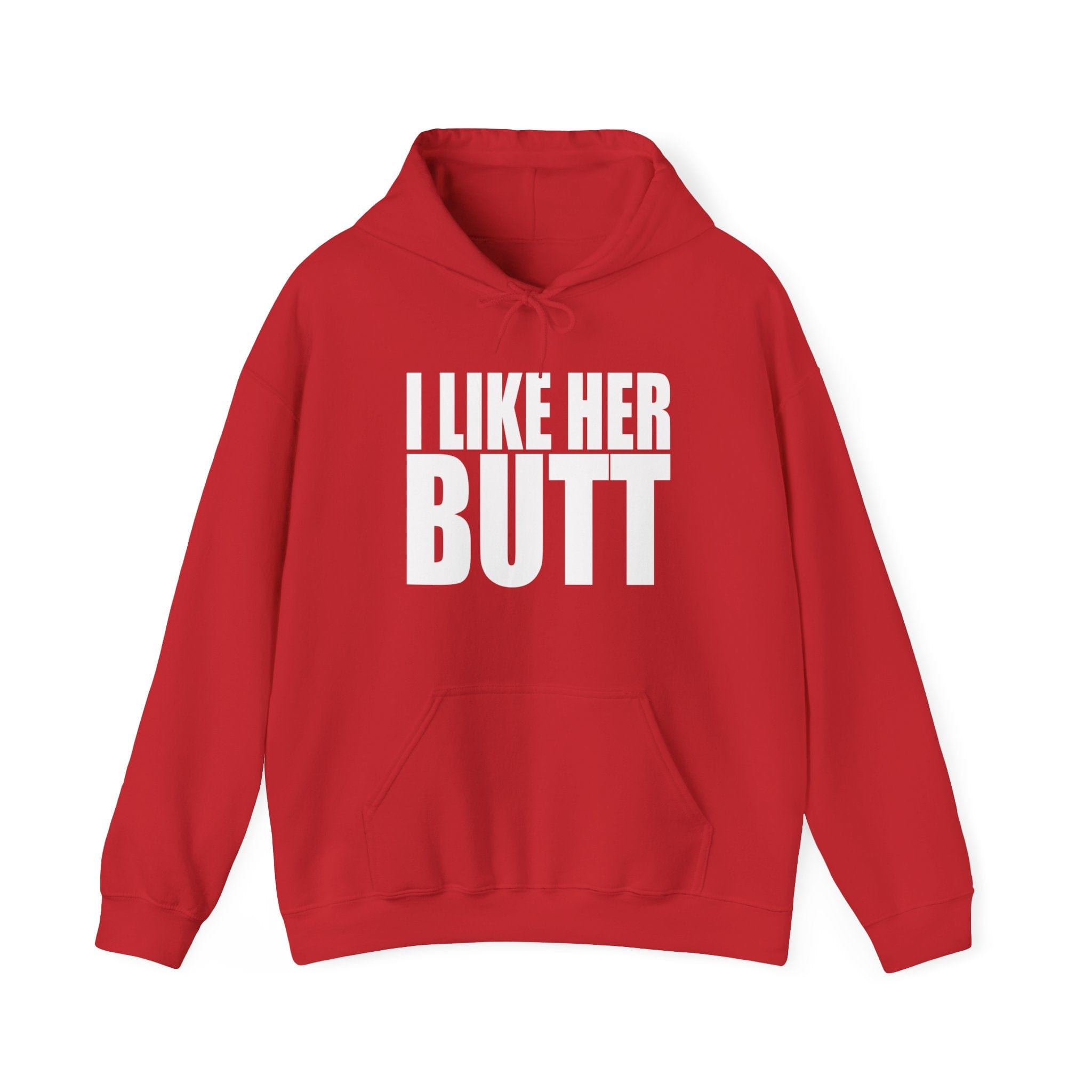 I Like Her Butt Red Hoodie