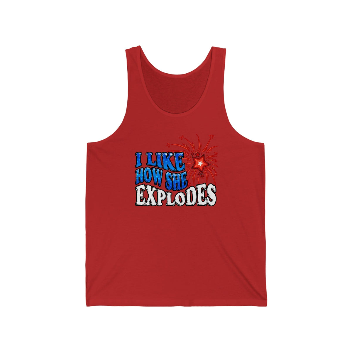 I Like How She Explodes Unisex Jersey Tank