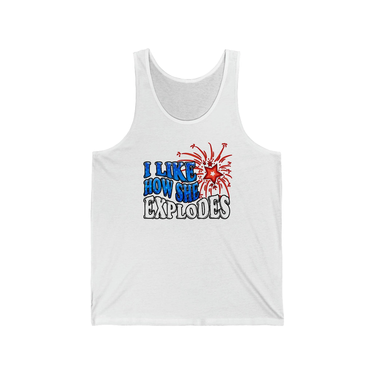 I Like How She Explodes Unisex Jersey Tank