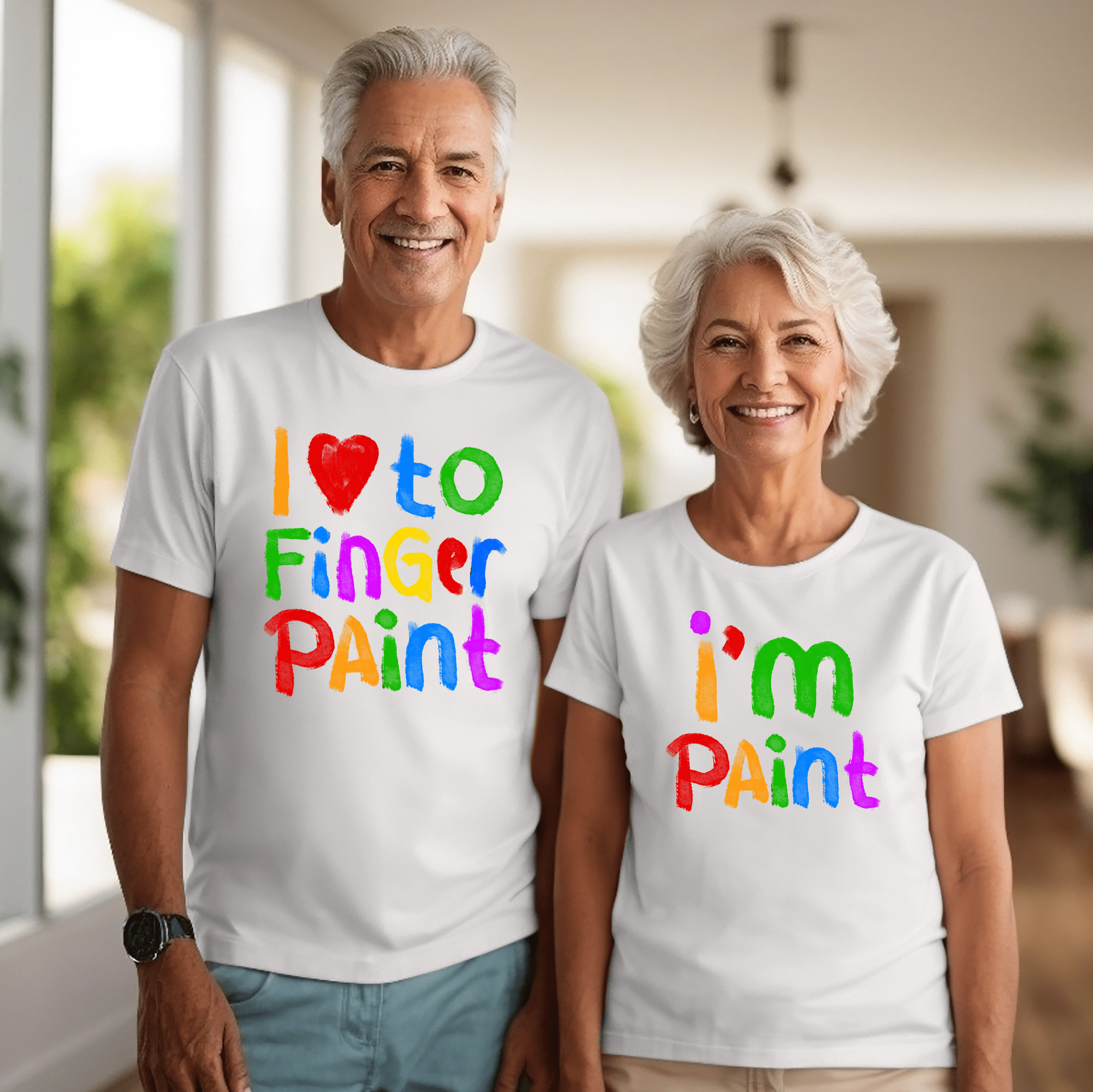 I Like To Finger Paint & I'm Paint Couples Tees Bundle