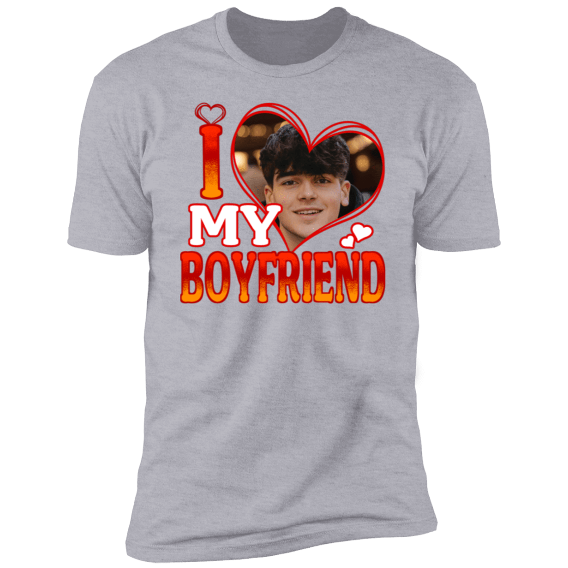 I Love My Boyfriend/Girlfriend Shirt Custom Picture Tee