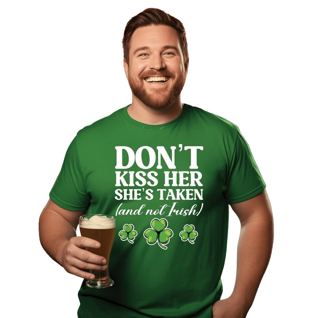 Kiss Me I'm Irish & Don't Kiss Her Couples Drinking Shirts