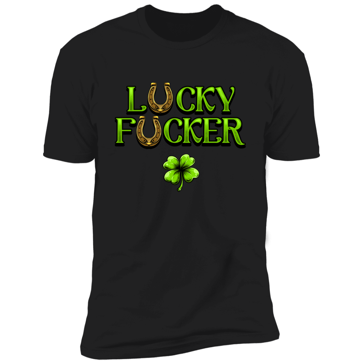 L℧cky F℧ucker St Patrick's Day Deluxe Drinking Tee