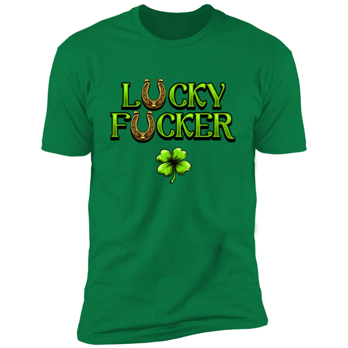 L℧cky F℧ucker St Patrick's Day Deluxe Drinking Tee