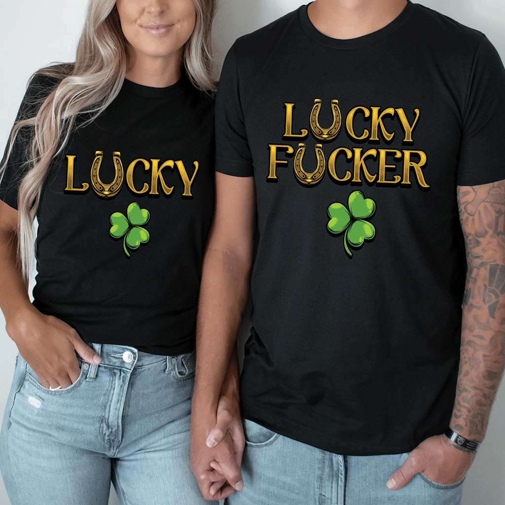 Lucky & Lucky F*ucker St Patricks day Couples Tees