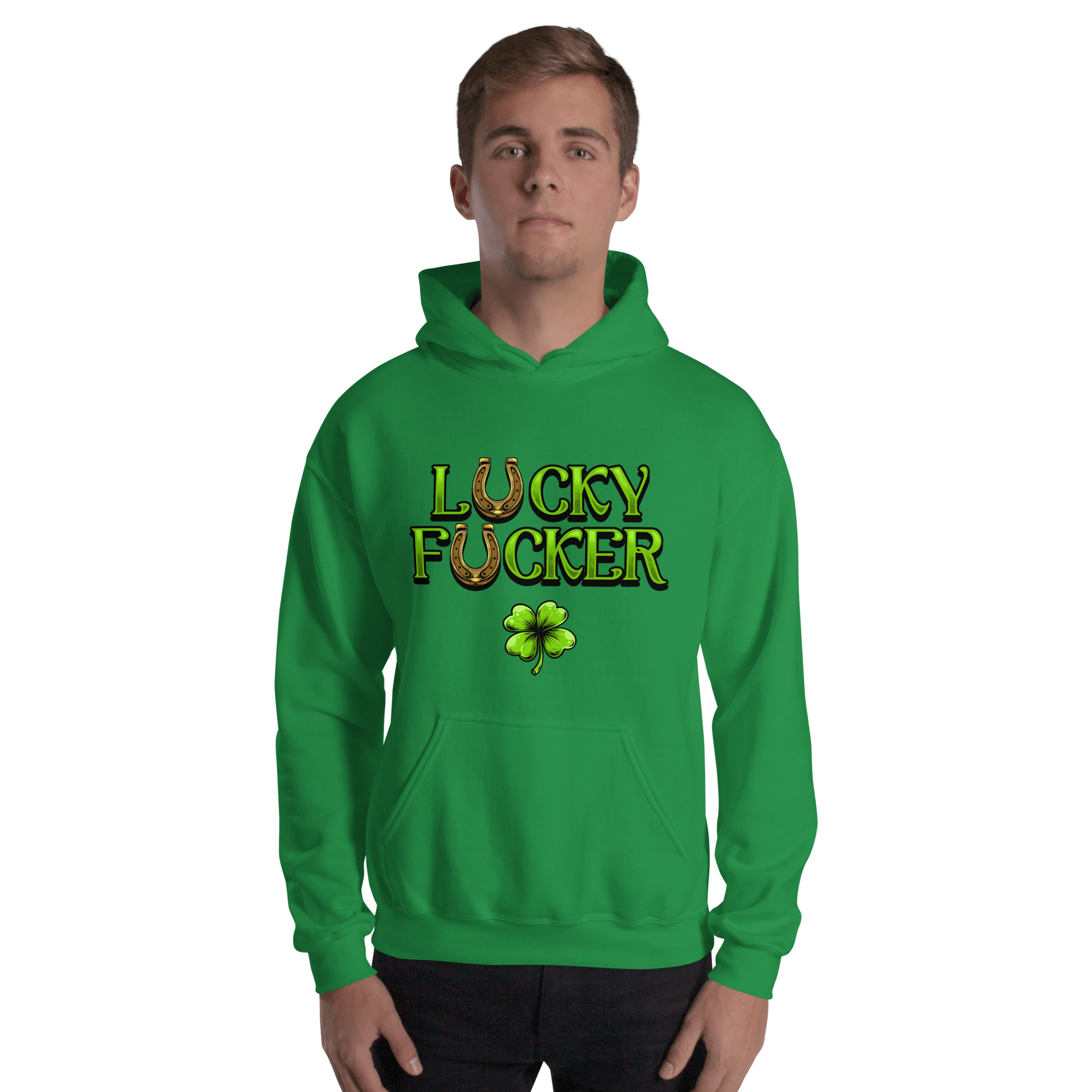 Lucky & lucky f*ucker st patricks day drinking hoodies