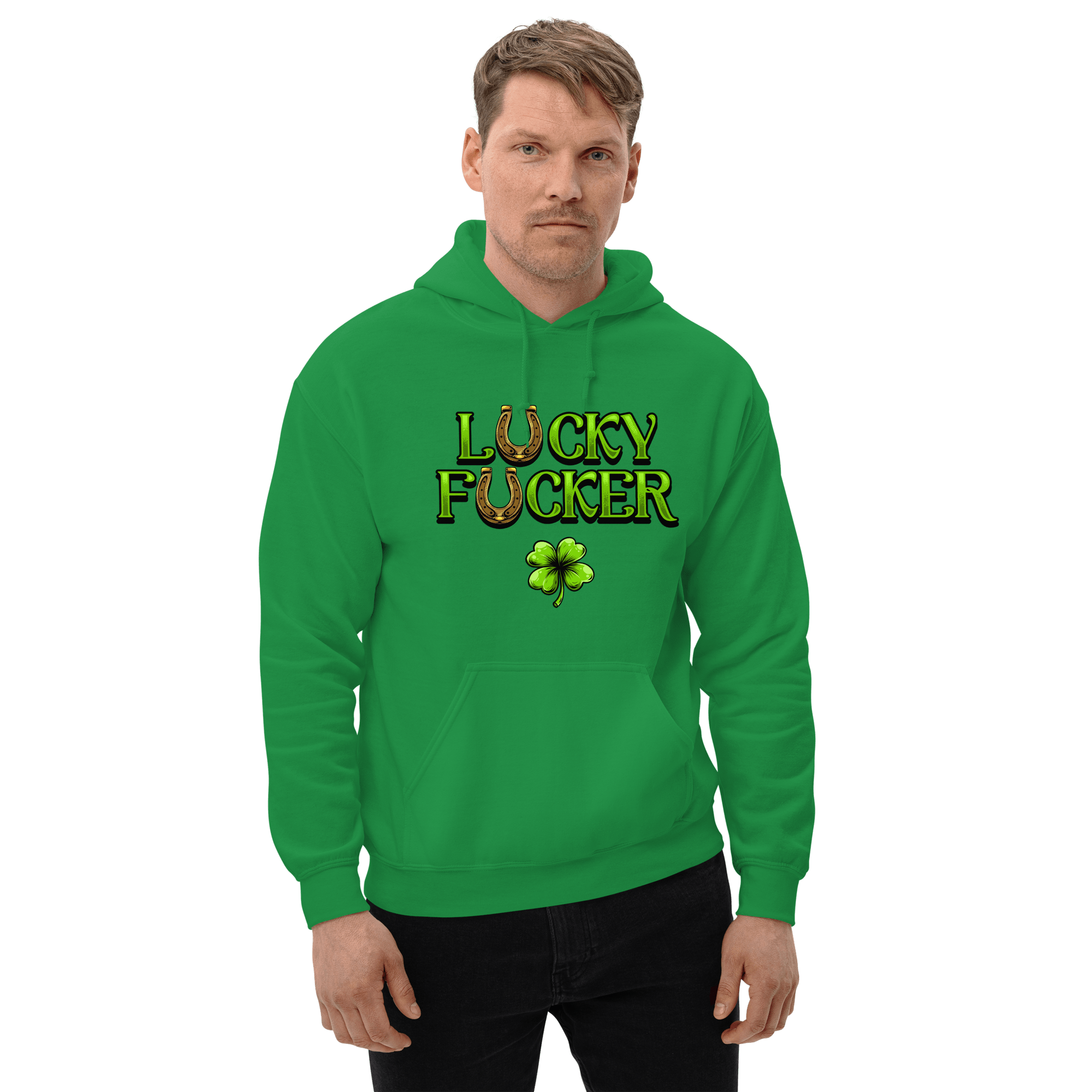 Lucky & lucky f*ucker st patricks day drinking hoodies