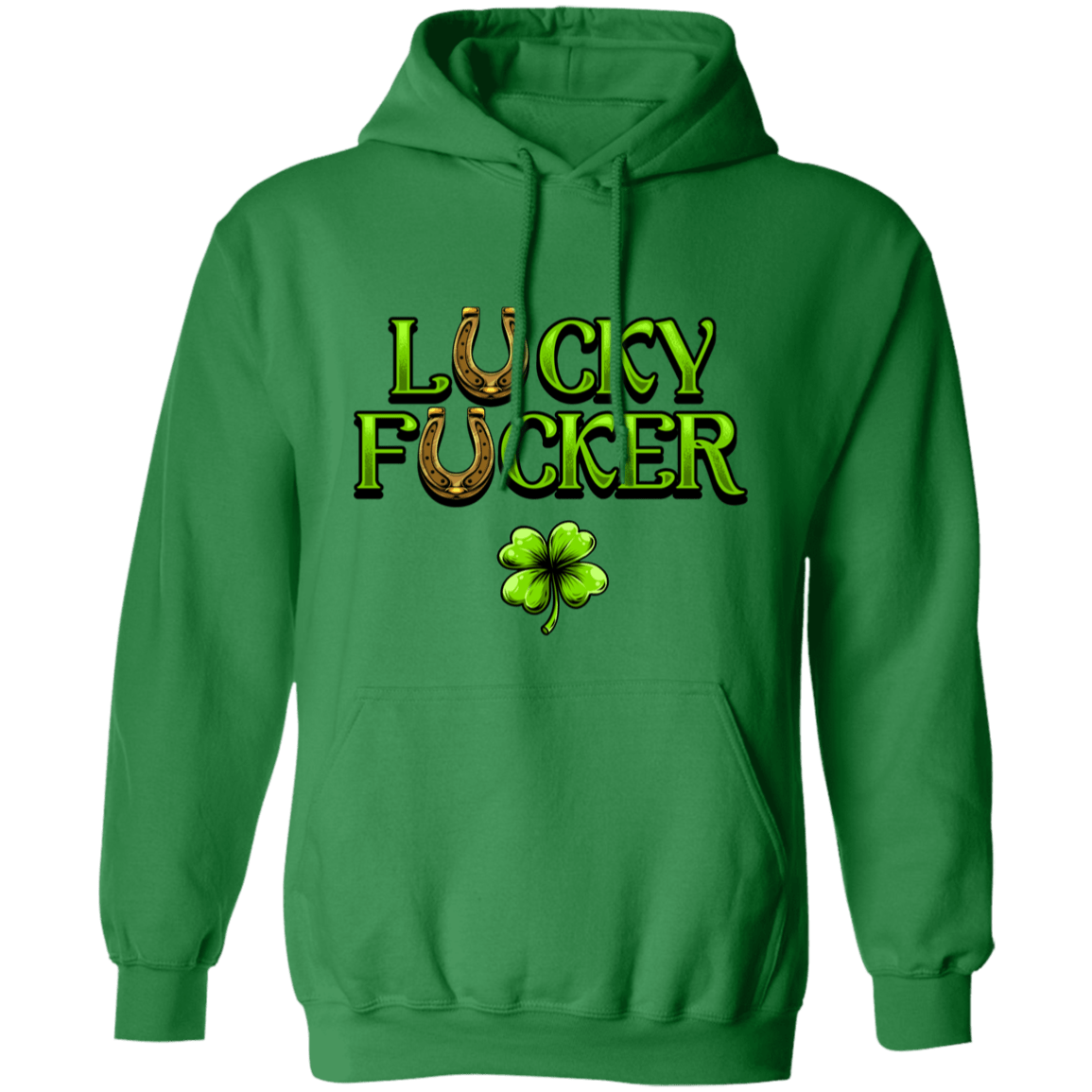 Lucky & Lucky F*ucker St Patricks Day Irish Green Drinking Hoodies