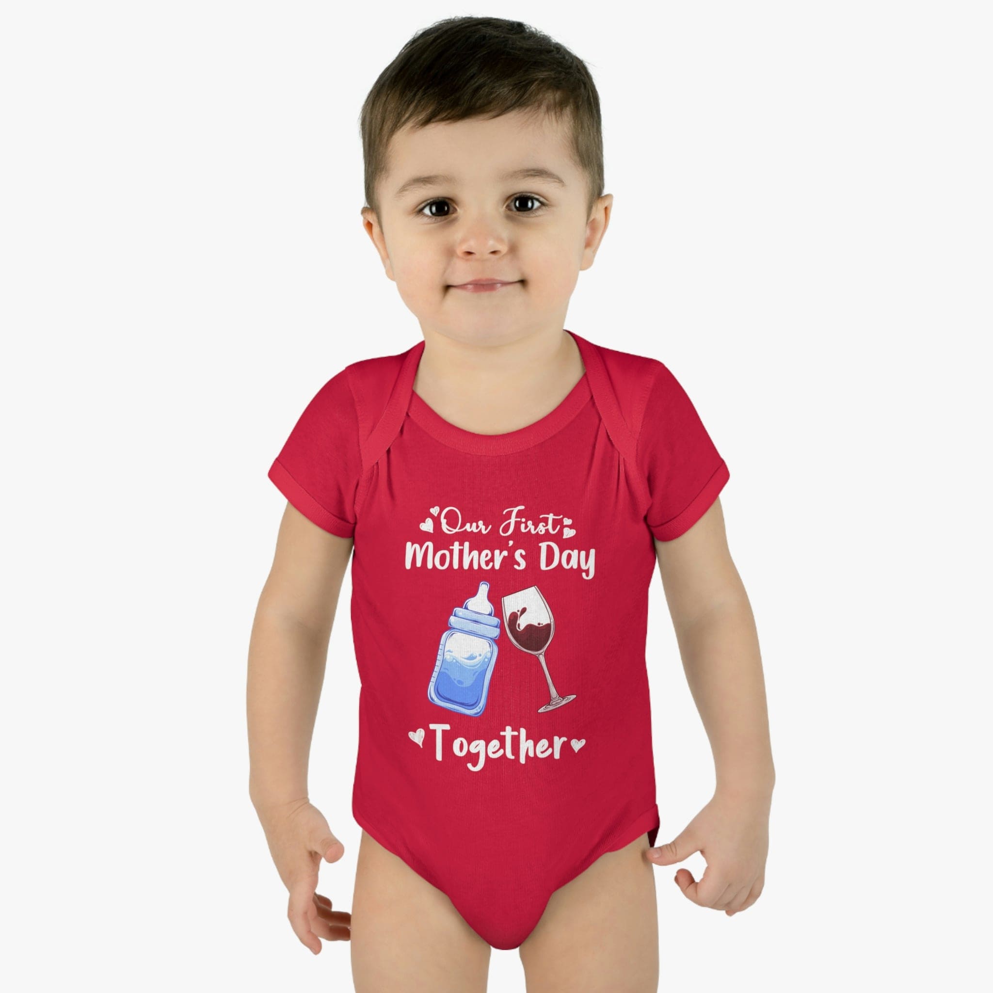 Our first mother's Day Together Infant Baby Rib Bodysuit