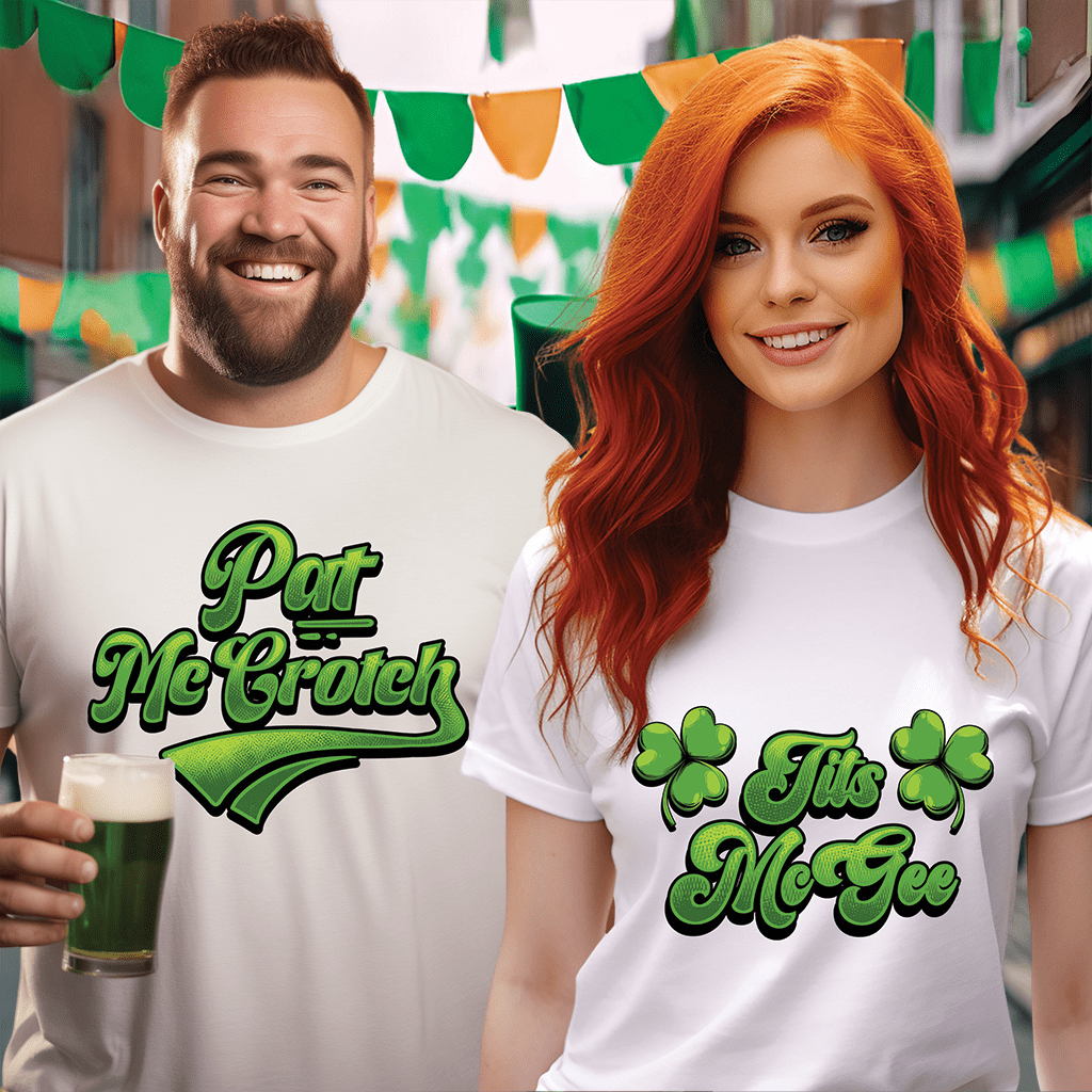 Pat Mccrotch & Tits McGee St Patrick's day Drinking Shirts for Couples