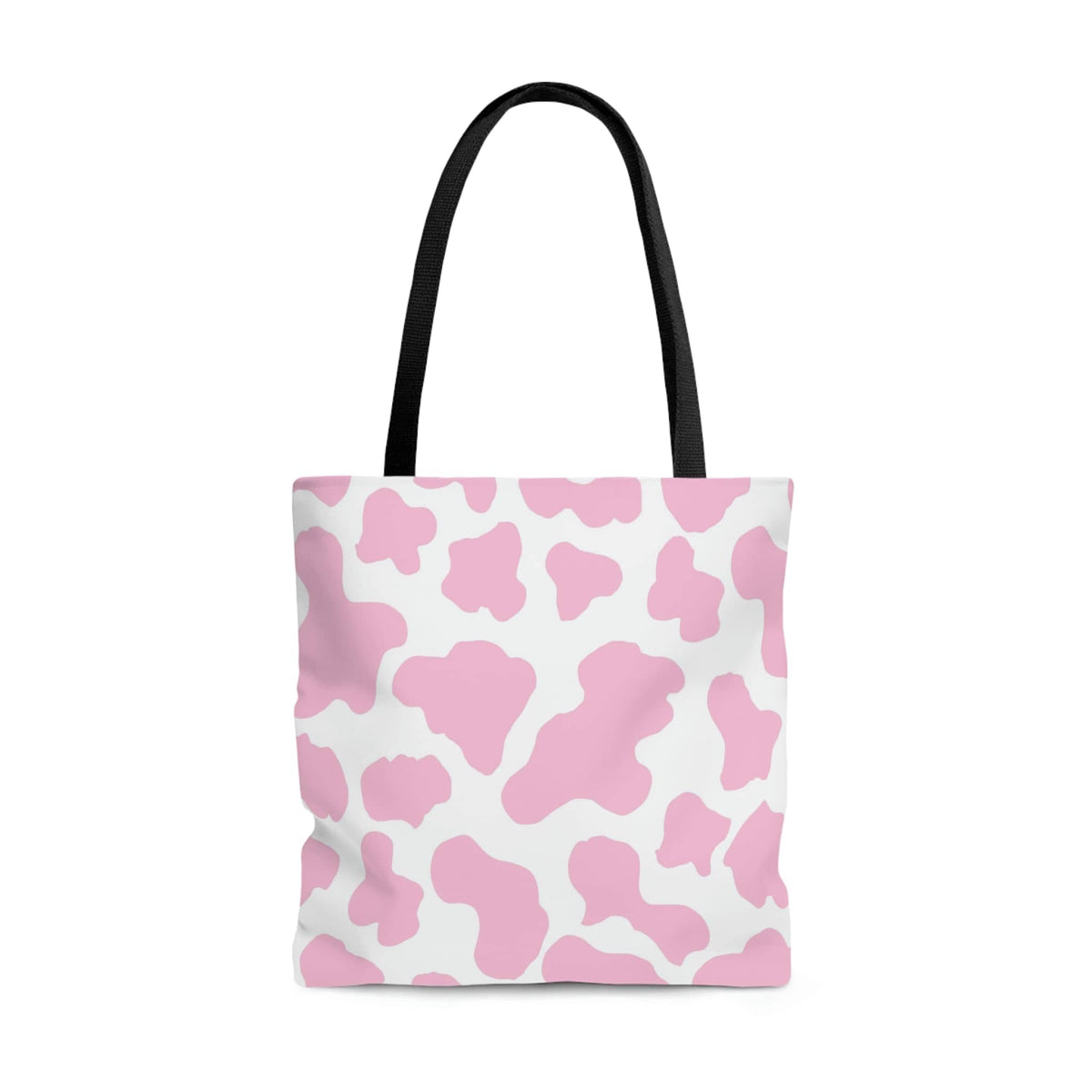 Pink Cow Print Tote Bag