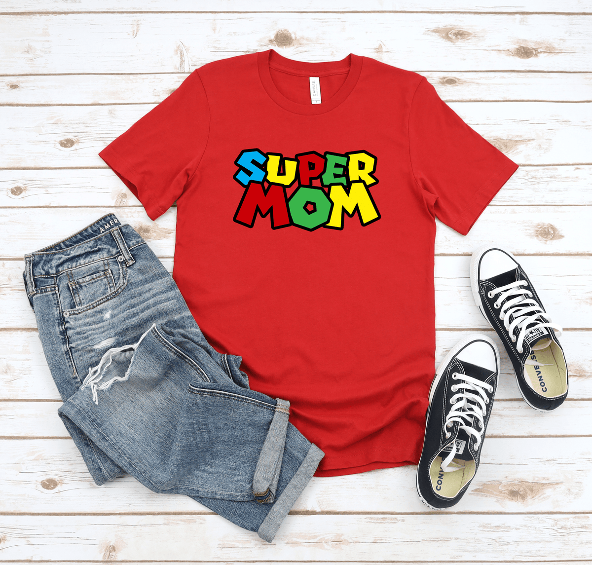 Super Mom Deluxe Mother&#39;s Day Shirt