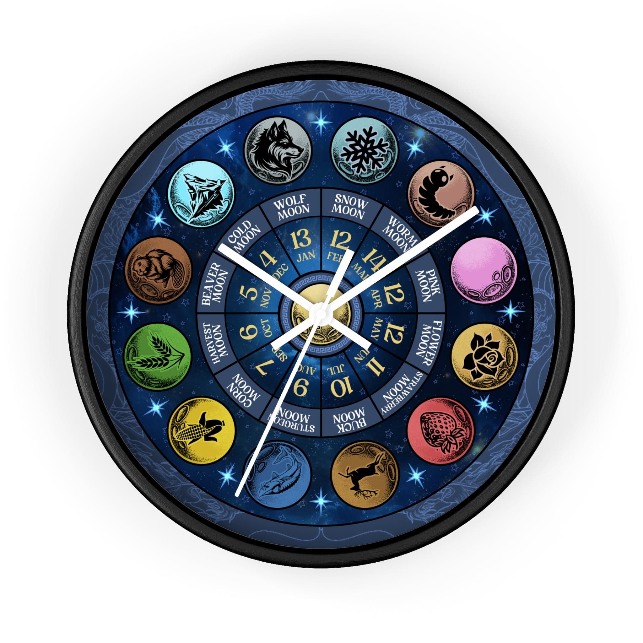 The Lunar Altar Wall Clock – Full Moons 2025