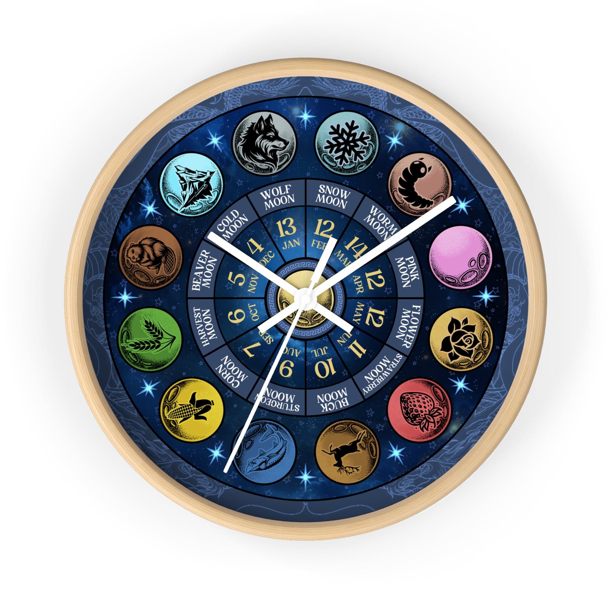 The Lunar Altar Wall Clock – Full Moons 2025