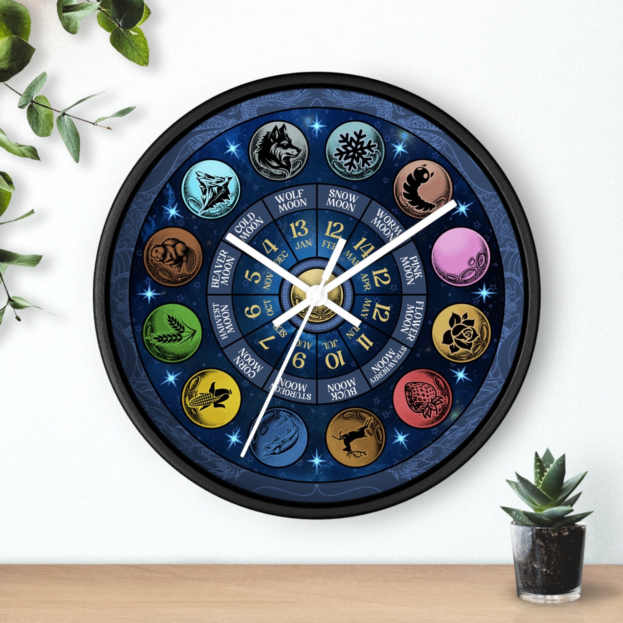 The Lunar Altar Wall Clock – Full Moons 2025