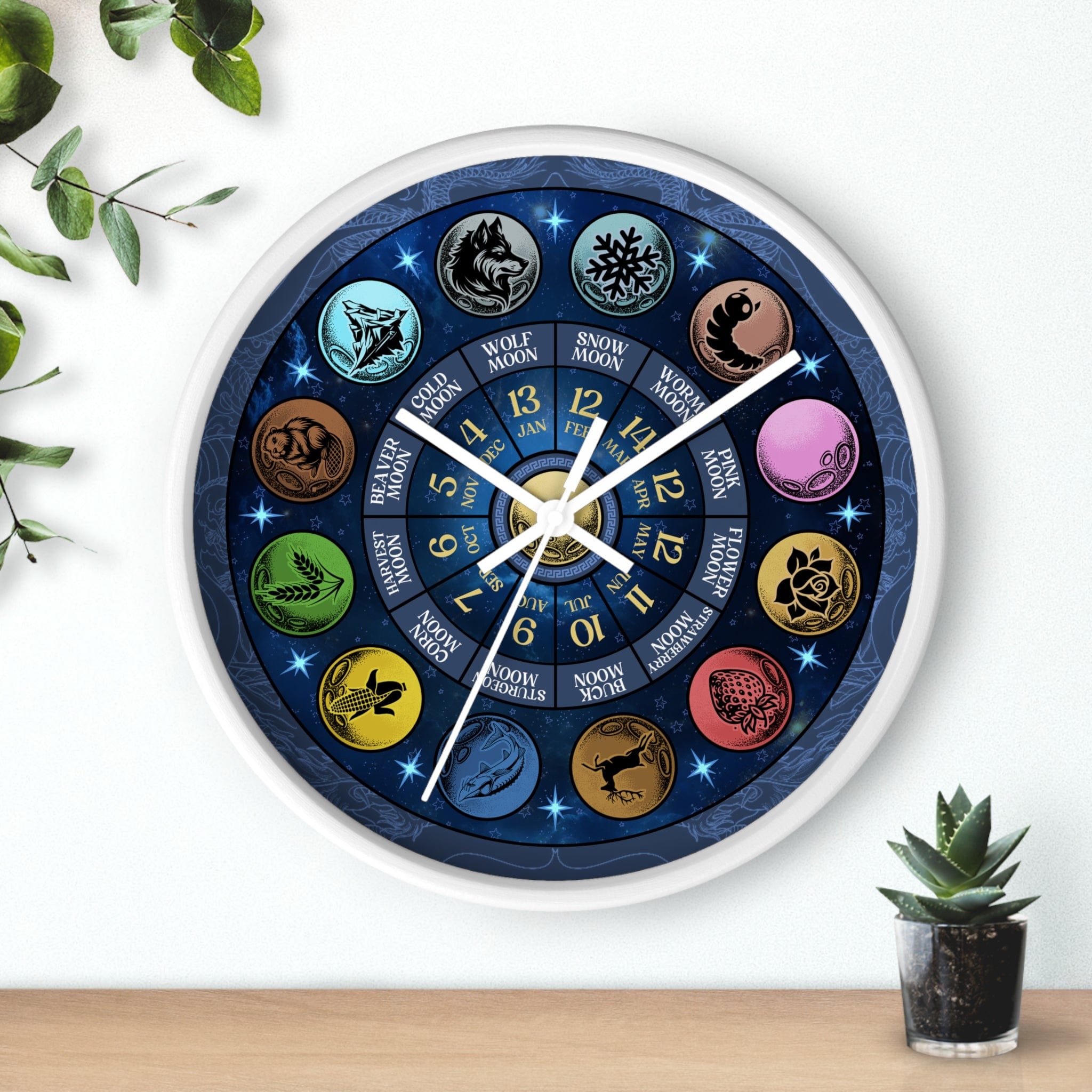 The Lunar Altar Wall Clock – Full Moons 2025