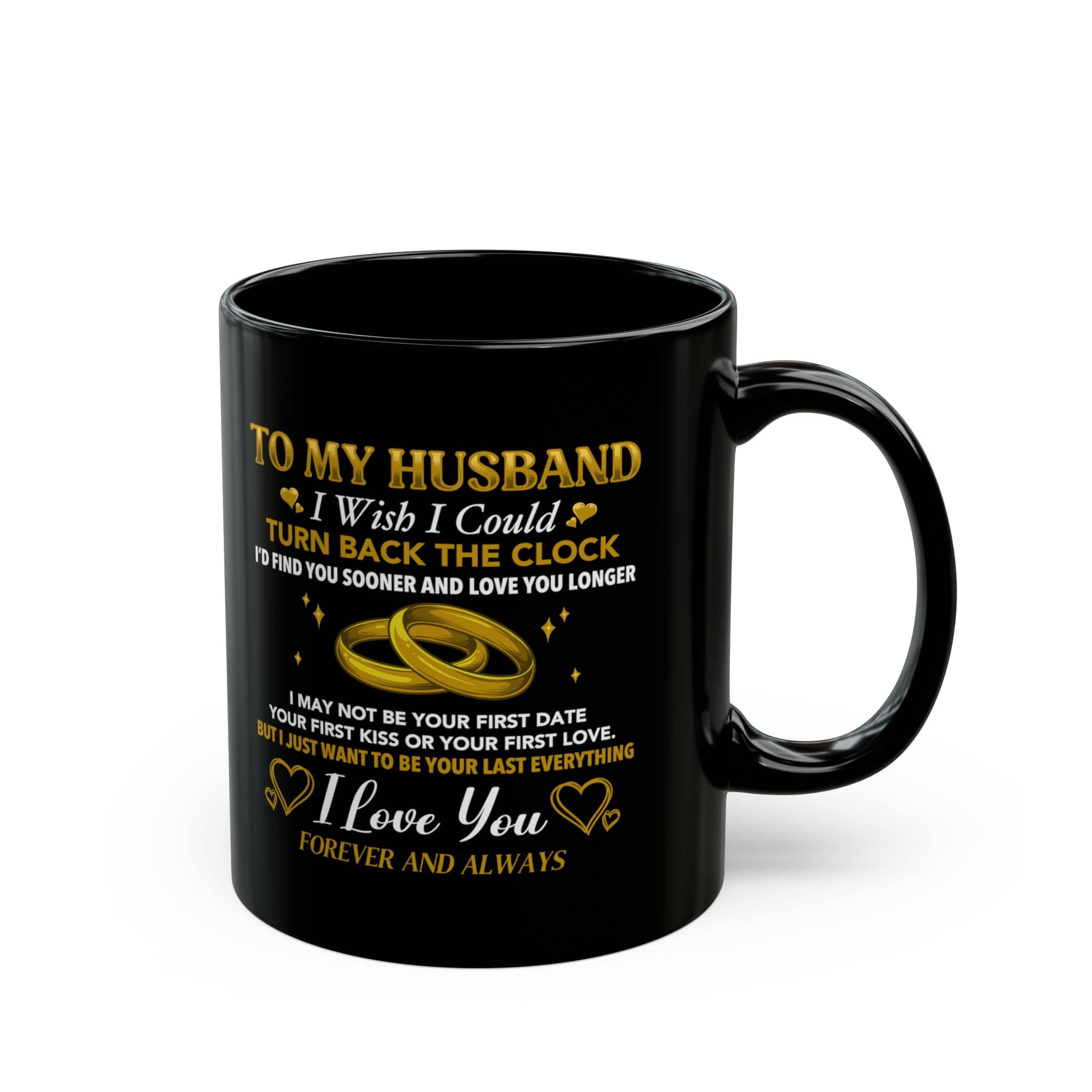 To My Husband Anniversary Black Mug 11oz