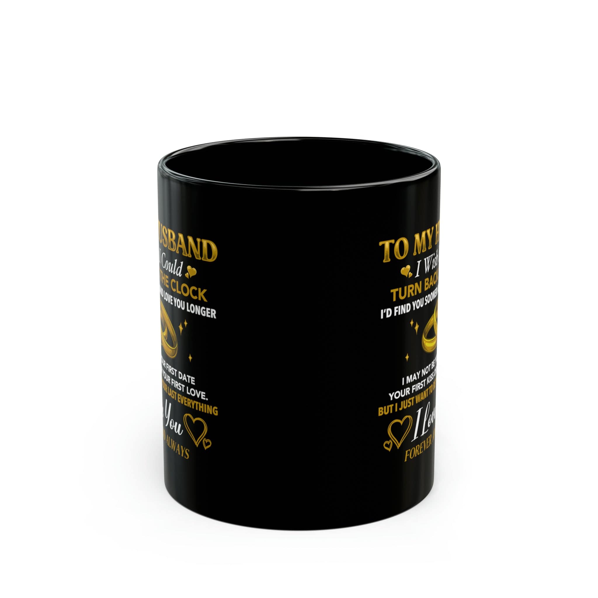 To My Husband Anniversary Black Mug 11oz