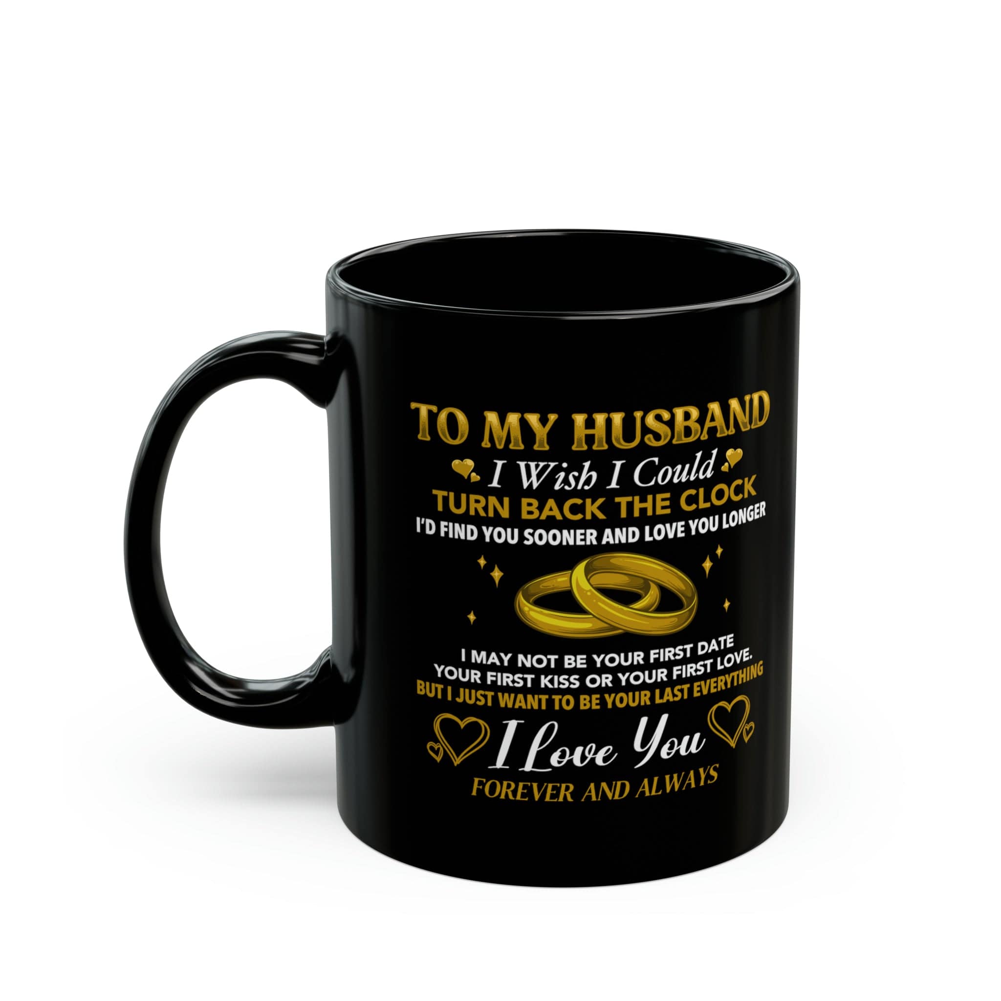To My Husband Anniversary Black Mug 11oz