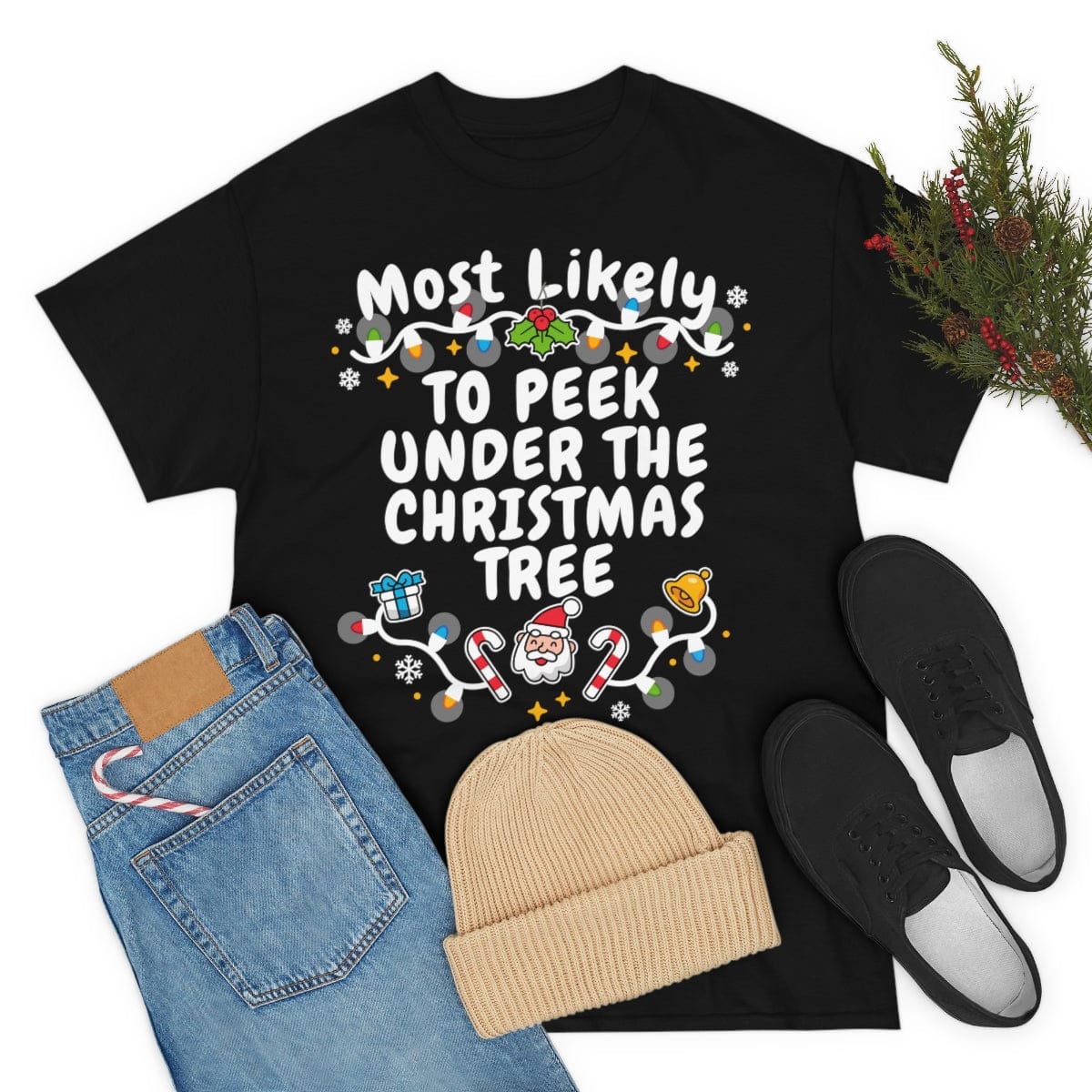 TO PEEK UNDER THE CHRISTMAS TREE