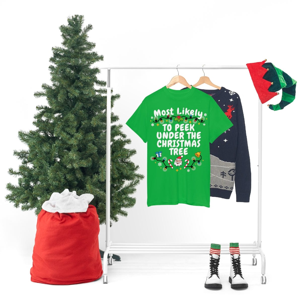 TO PEEK UNDER THE CHRISTMAS TREE